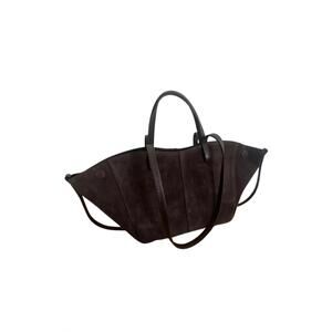 NEW MINT EXCLUSIVES women's daffi suede bag in dark brown